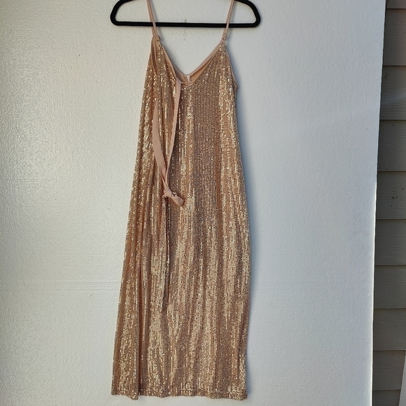 Grace Karin Sequin dress. Gold, size small. NWT - Picture 6 of 9